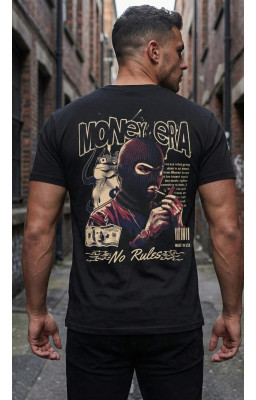 Men's Premium Black T-Shirt – Money Era Graphic Print – High-Quality for man