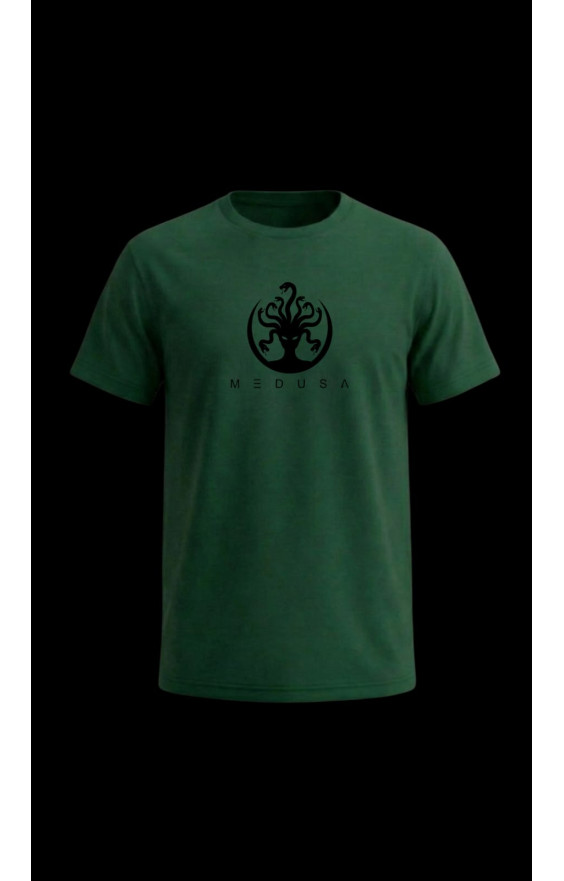Medusa Print Tee for Girls – Forest Green – Soft Touch Premium Fabric